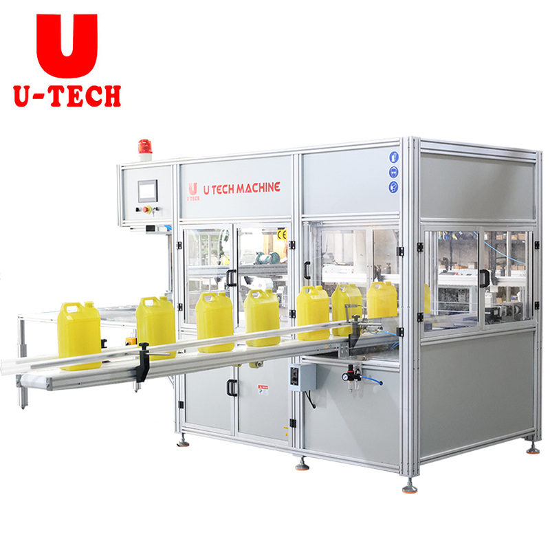 Automatic Engine Motor Oil Bottle Empty HDPE PP Jerrycan Packaging Machine