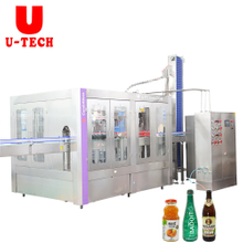 Automatic Small 3 in 1 Carbonated Drink Olive Oil Juice Mineral Water Beer Glass Bottle Filling Machine