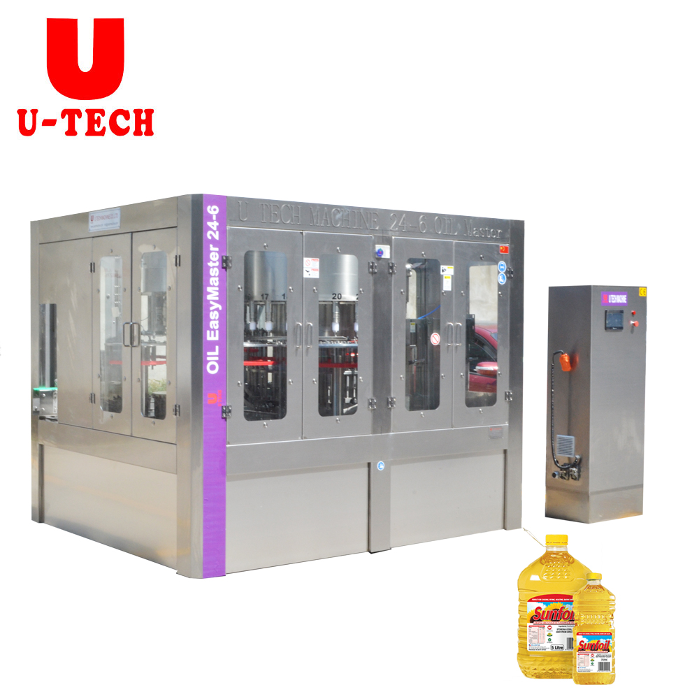 Automatic Rotary 2 in 1 Small Pet Plastic Bottle Food Sunflower Cooking Oil Filling Capping Machine
