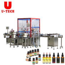 Automatic Small Bottle Rotary Eyedrops Essential Oil Dropper Serum Piston Filling Capping Machine
