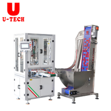 Automatic Lube Oil Jerrycan Aluminum Foil Cover Lid Plastic Cap Gasket Lining Inserting Machine