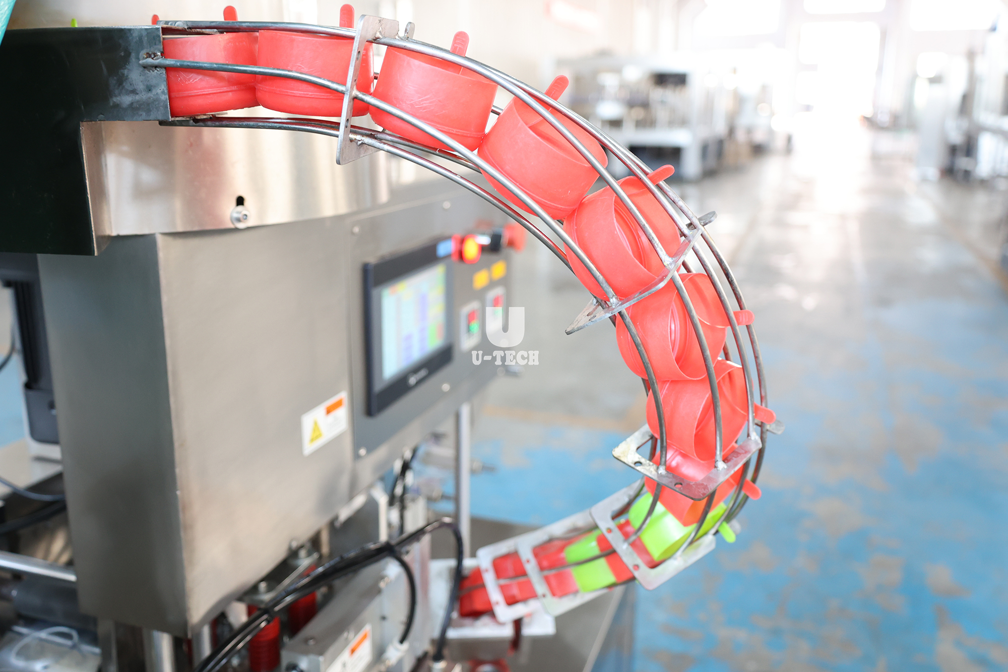 Automatic Rotary Drinking Water 20L 5 Gallon Barrel Cap Label Sticking Cap Film Sealing Machine