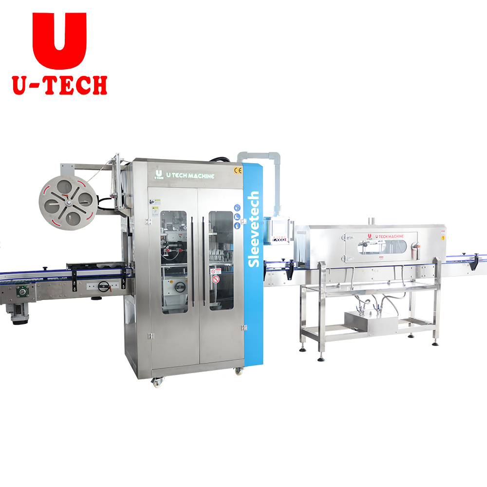 Automatic High Speed Beverage Fruit Juice Energy Drink Can Plastic Glass Bottle Shrink Sleeve Labeling Machine