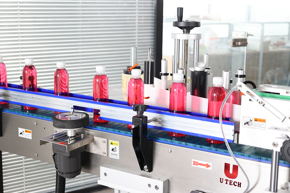 Automatic Spirits Wine Energy Drink Tin Cans Jar Round Glass Plastic Bottle Sticker Labeling Machine