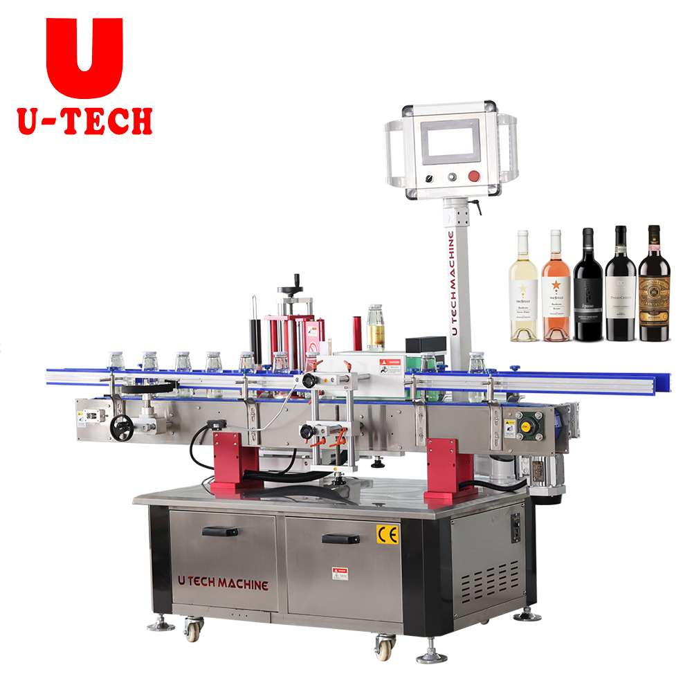 Automatic Stainless Steel Beverage Daily Use Product Round Plastic Glass Bottle Cans Sticker Labeling Machine