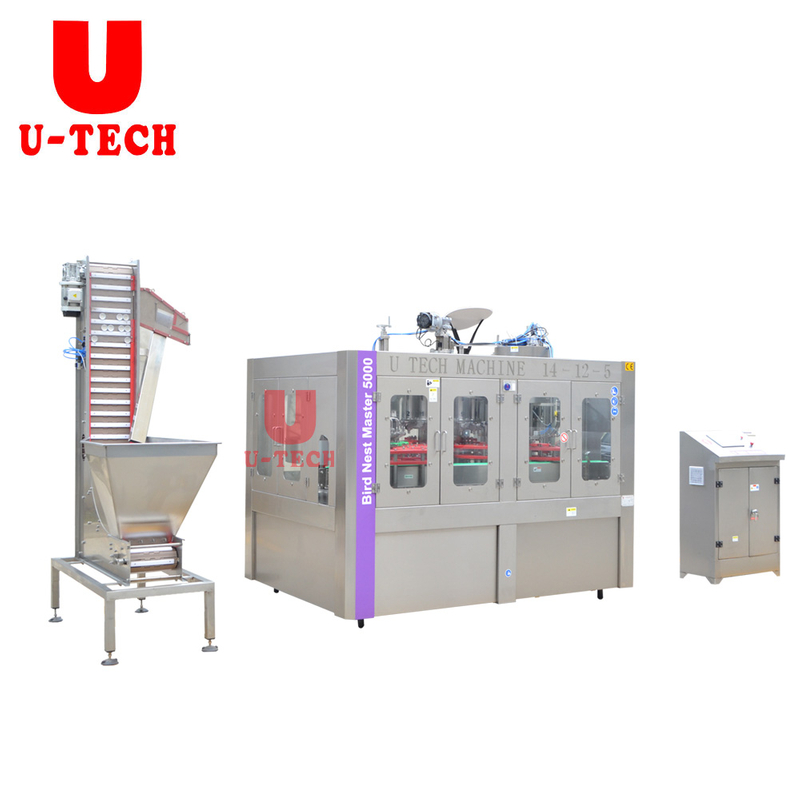 Automatic Drink Beverage Natural Swallow Glass Plastic Bottle Bird Nest Filling Machine Line