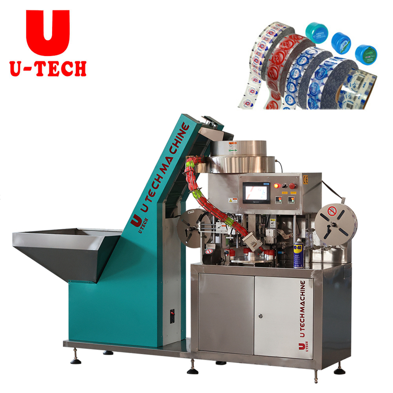 Automatic Rotary Drinking Water 20L 5 Gallon Barrel Cap Label Sticking Cap Film Sealing Machine