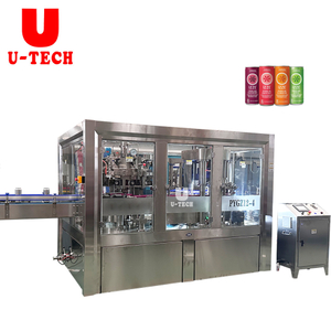 Automatic high speed 2 in 1 beverage juice energy drink beer tin can filling machine line