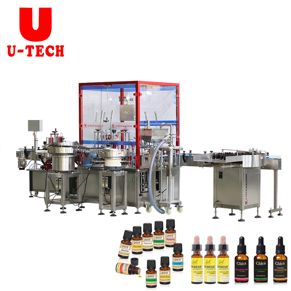 Automatic small bottle eyedrops essential oil rotary piston functional drink filling capping machine