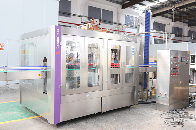 Monobloc 3 in 1 Beverage Carbonated Soft Drink Cola Soda Water Glass Bottle Filling Capping Machine Production Line