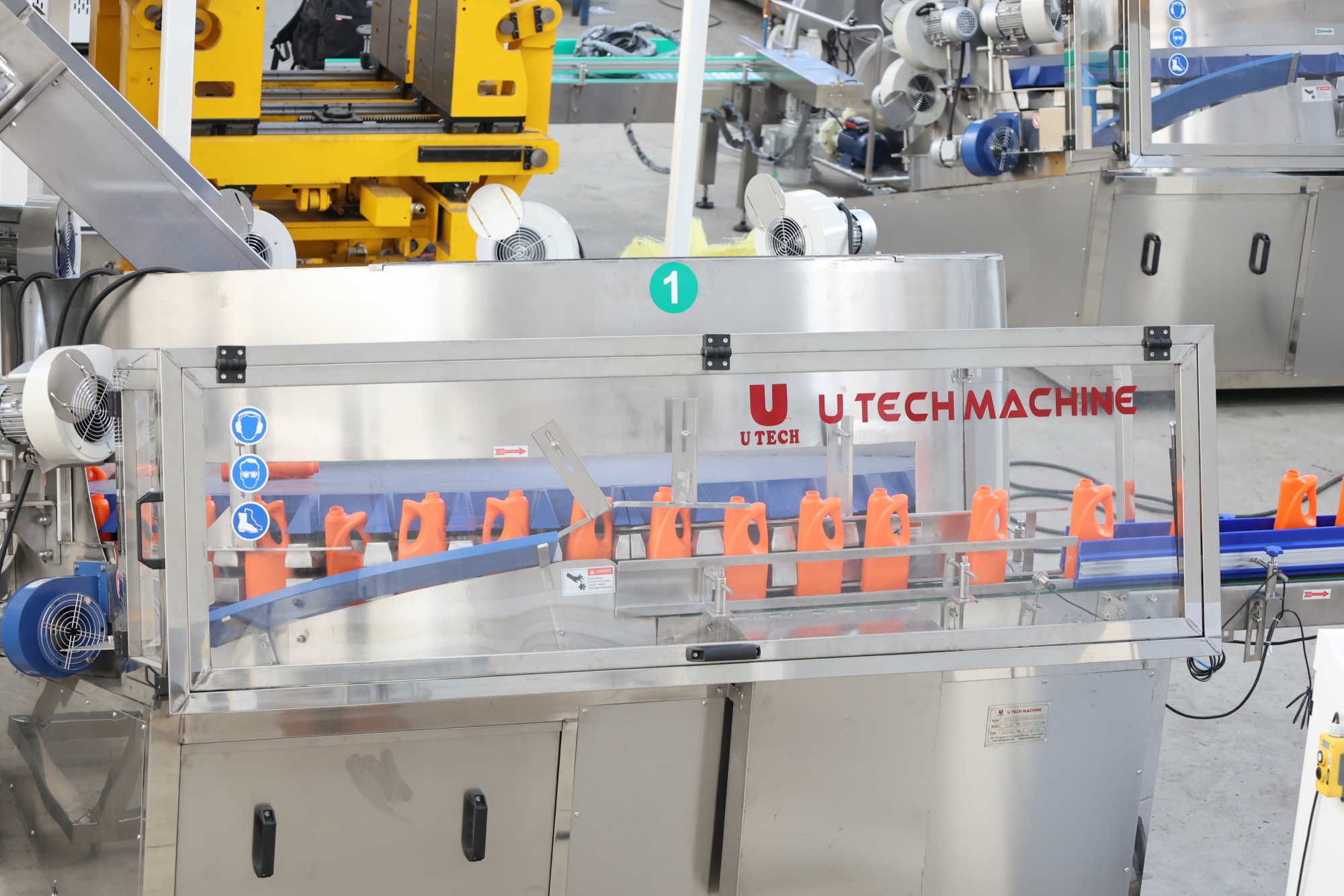 China U TECH Water Juice Beverage Bottles Sorting Feeding Arranging Unscrambler Feeder Machine Line Equipment