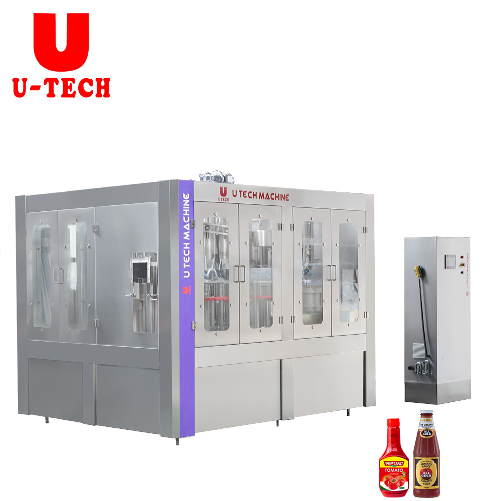 Plastic Bottle Tomato Sauce Filling Sealing Packing Machine Complete Production Line for Beverage Fish BBQ Chili