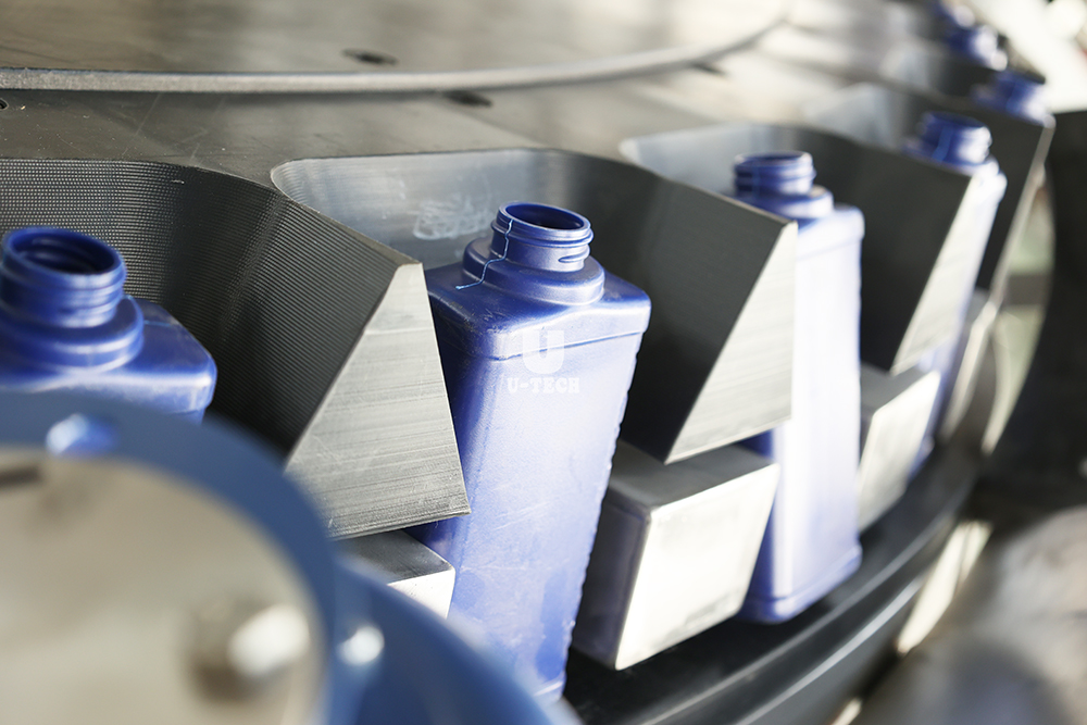 Full automatic high speed small plastic pet bottle jerry can unscrambling machine plant price