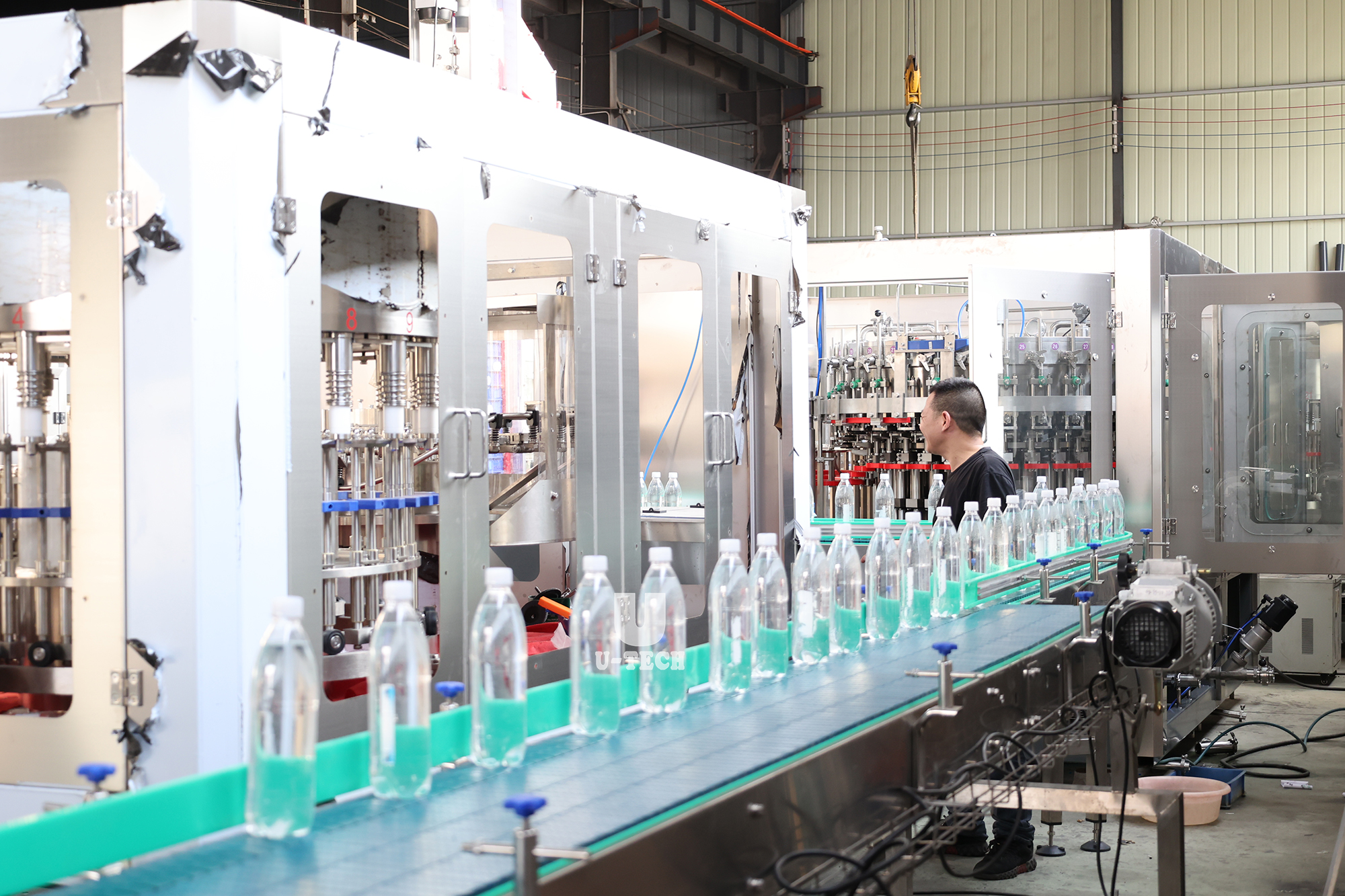Automatic 3 in 1 Pet Bottle Gas Water Co2 Carbonated Soft Drink Beer Making Filling And Capping Labeling Machine