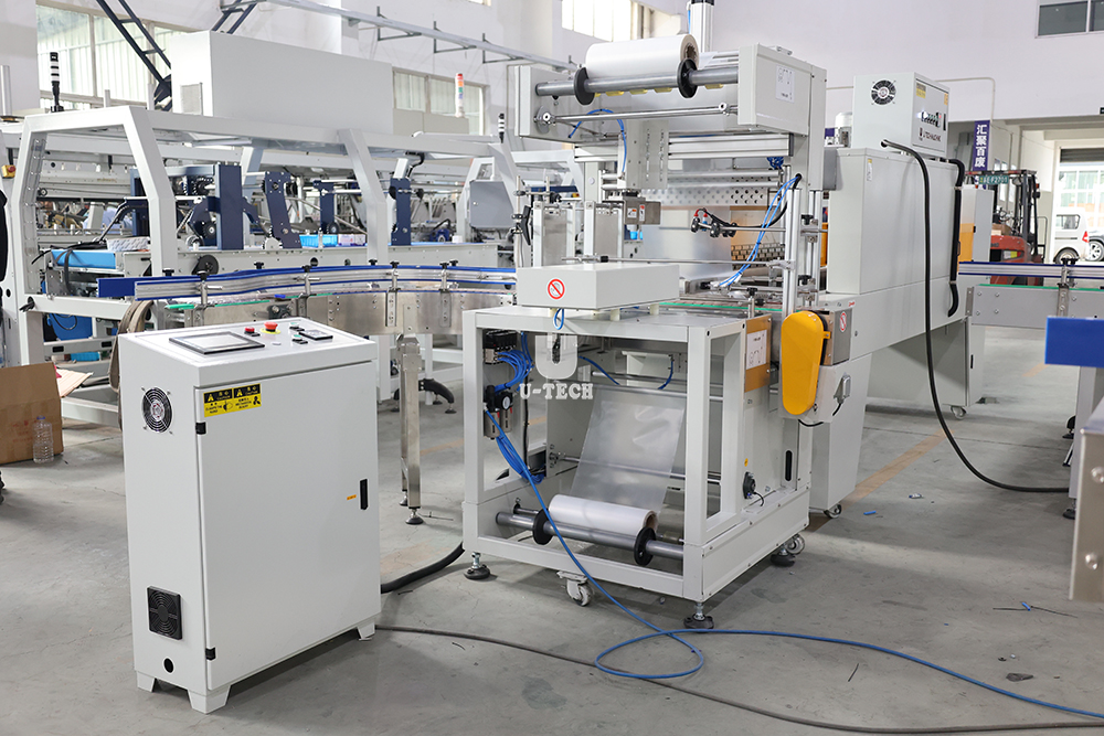 High Speed Beverage PET Bottle Wrap Film Shrink Packing Machine