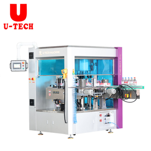Electric Fully Automatic Rotary Beverage Can & CSD Water Plastic Square Bottle OPP Hot Melt Labeling Machine Factory Price