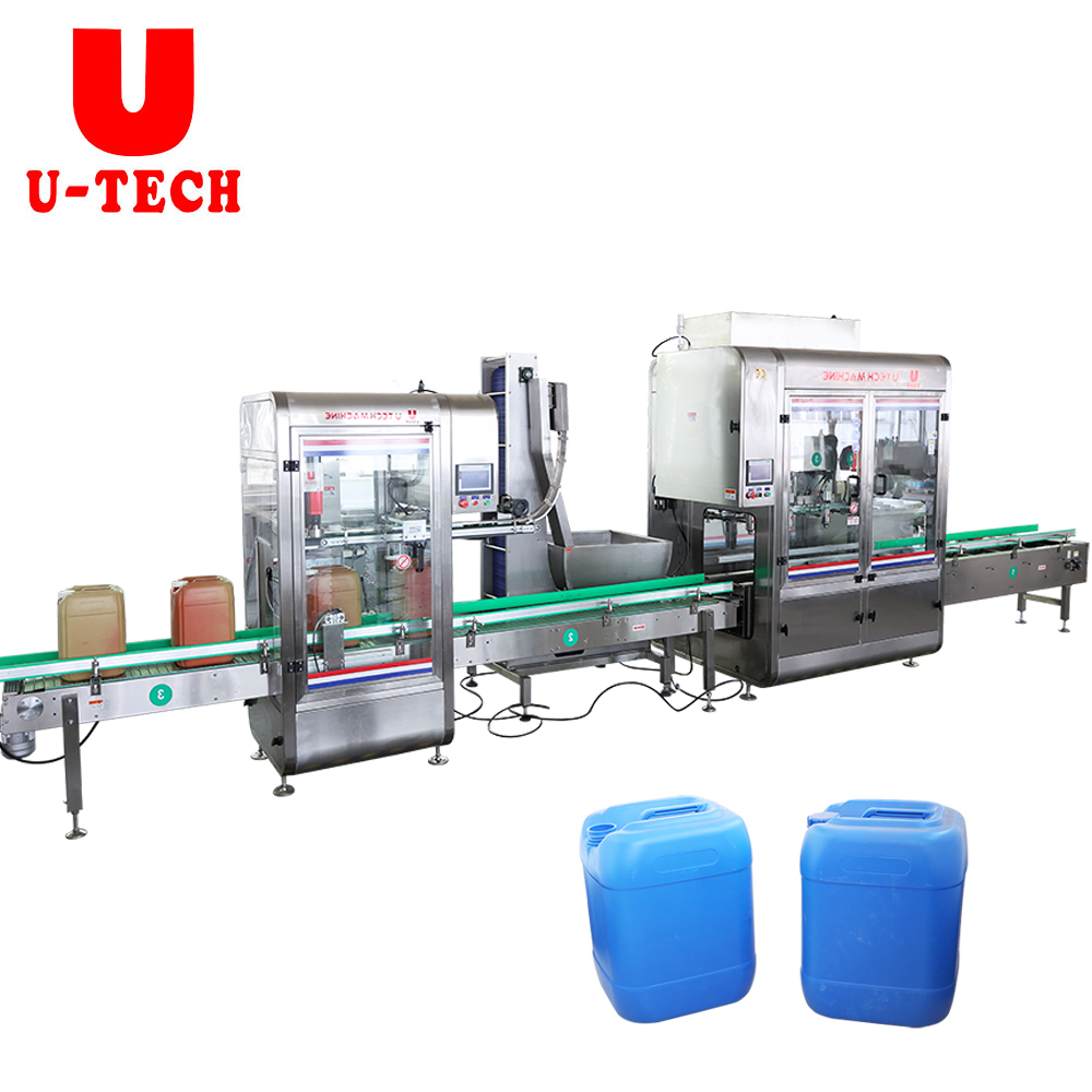 Fully Automatic Hydraulic Motor Car Lubricant Engine Oil Weighing Type 20L Bottle Filling Machine