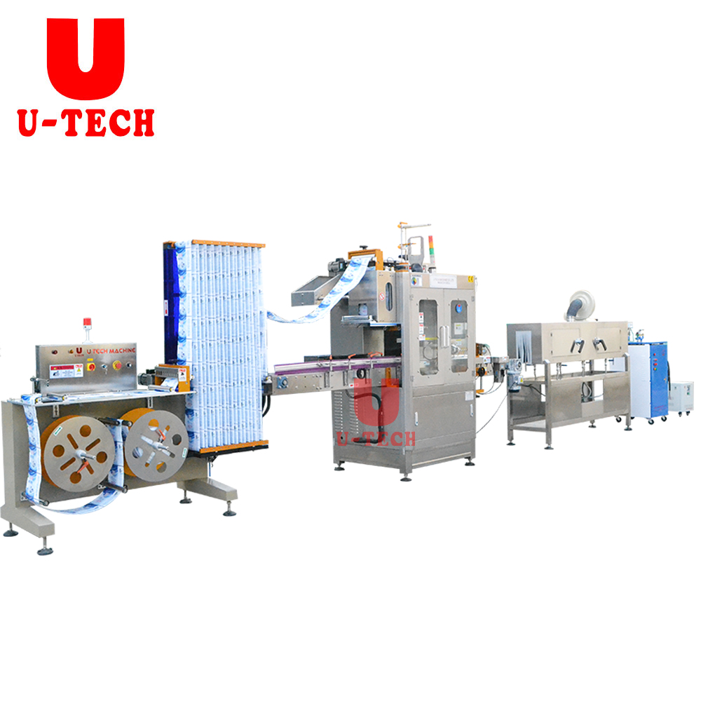 Automatic High Speed PET Bottle PVC Sleeve Labeling Machine Line 