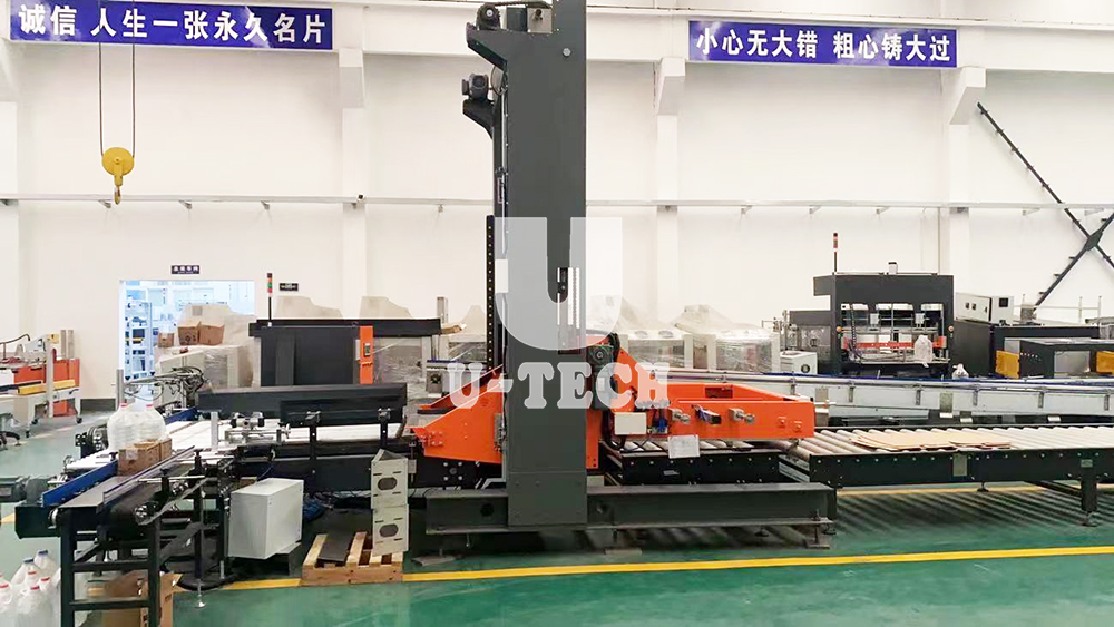Automatic Industrial Beverage Bag Carton Box Robot Stacker Palletizer Stacking Machine