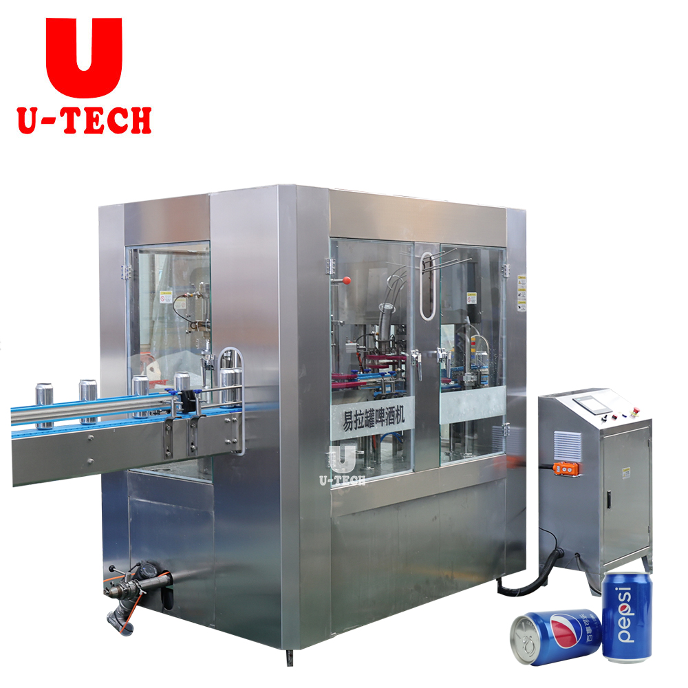 Automatic Small Business Beverage Carbonated Energy Drink Juice Beer Can Filling Machine