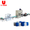 Electric PLC Engine Motor In-Line 5-10L Linear Automatic Liquid Pesticide Detergent Chemicals Filling Capping Labeling Machine