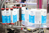Rotary automatic plastic mineral water bottle beverage beer juice can hot melt OPP labeling machine