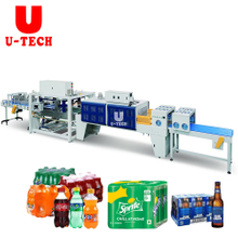 Automatic Beverage Beer Wine Energy Drink Can Sauce Mineral Water Glass Plastic Bottle Film Shrink Packaging Machine