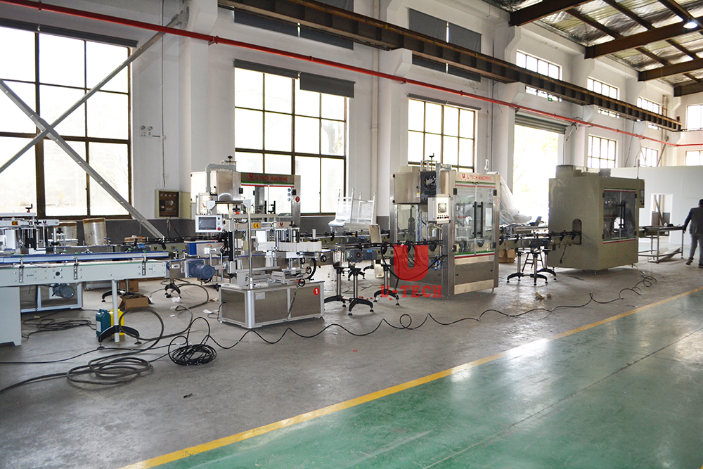 Automatic Disinfectant Cleanser Essence Toilet Detergent Corrosive Liquid Linear Filling Capping Labeling Packing Machine Line