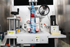 Automatic heating PET glass bottle with steam tunnel sleeve shrink labeling machine