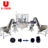 High Speed Rotary Three Parts Make-up Water And Lotion Cosmetics Bottle Plastic Cap Assembly Machine