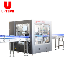 Automatic 18000BPH high speed round plastic glass bottle rotary adhesive sticker labeling machine