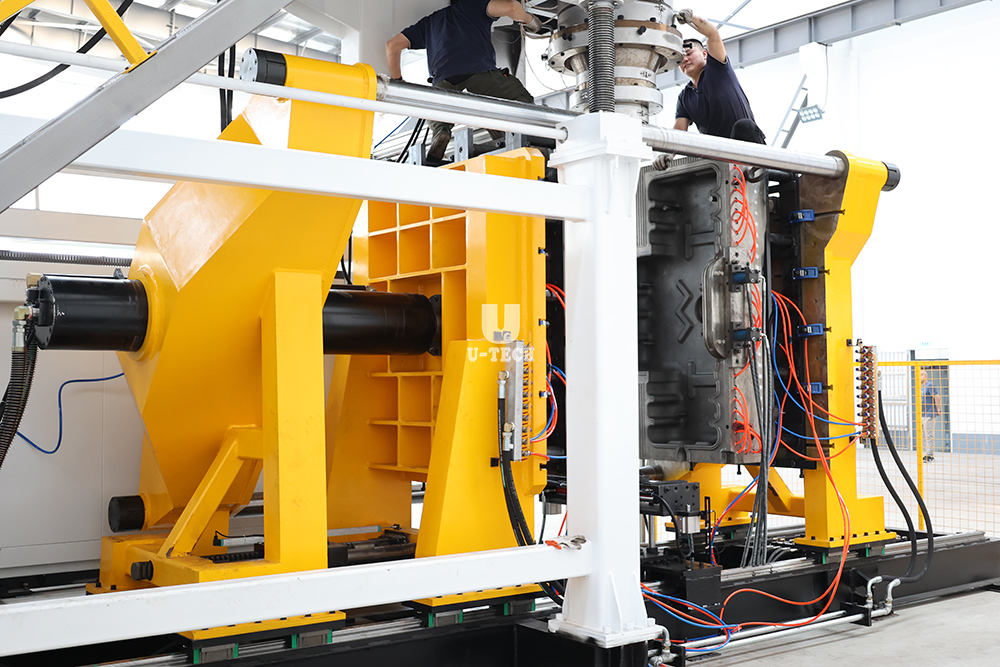 Automatic plastic floating spine board stretcher making blow molding moulding machine