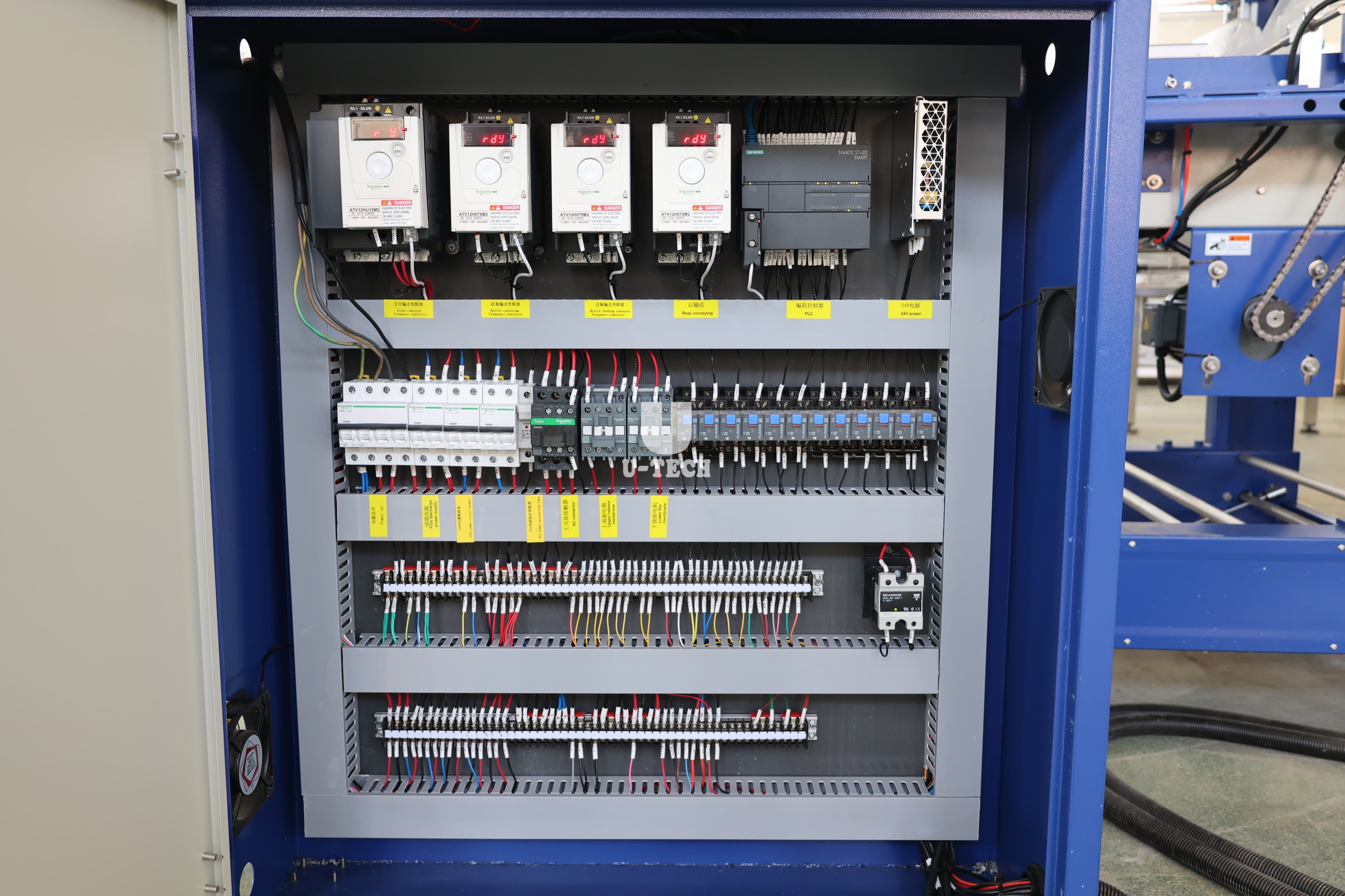 Full Automatic High Speed Beverage Glass Plastic Bottle Heat Shrink Tunnel Shrink Wrapping Packing Machine