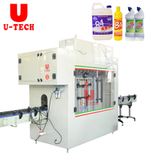 Automatic Disinfectant Cleanser Essence Toilet Detergent Corrosive Liquid Linear Filling Capping Labeling Packing Machine Line
