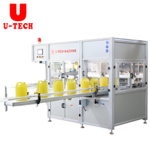 Automatic Engine Motor Oil Bottle Empty HDPE PP Jerrycan Packaging Machine