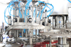 Automatic rotary children toys bubble water filling capping machine equipment line
