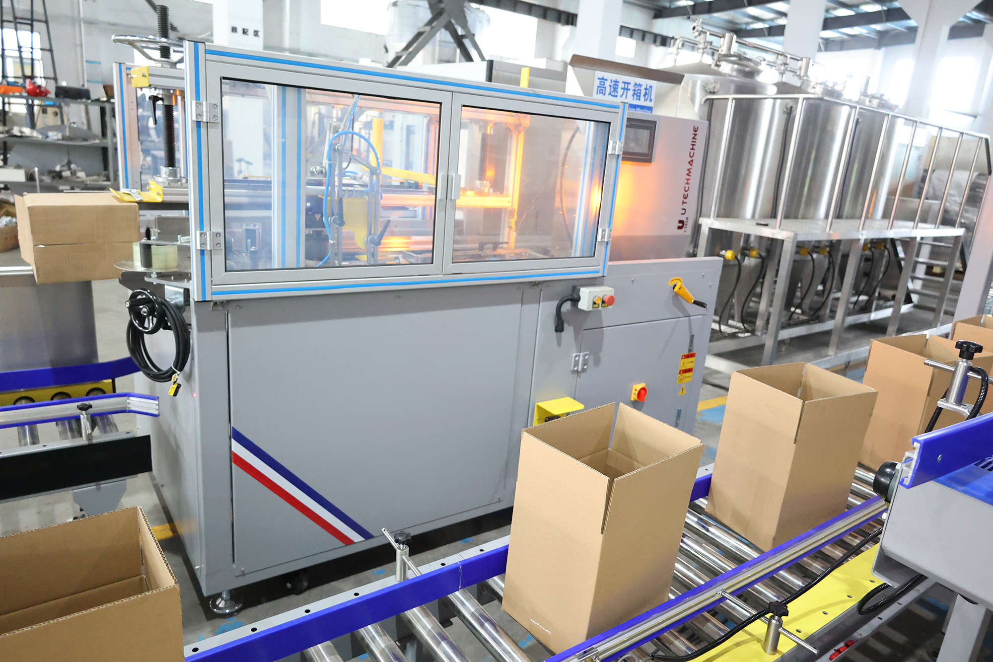 Hot Sale Automatic Packing System Full Set PLC Core Components for Cartons And Bottles Low Price Case Erector