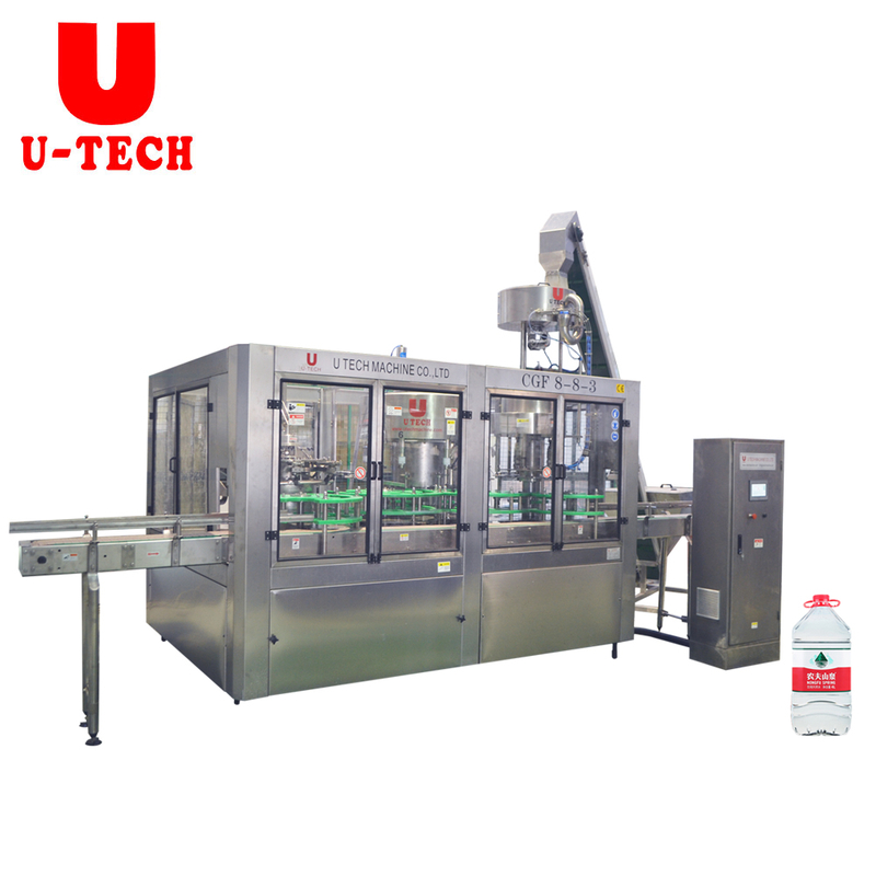 Automatic 3 in 1 rotary 5L bottle mineral pure spring water washing filling capping machine