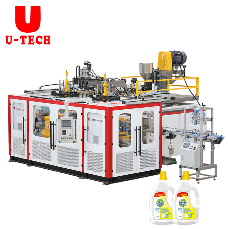 Double stations 5L10L HDPE plastic tank container drum jerrycan extrusion blow moulding machine price