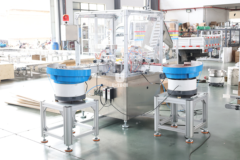Automatic plastic cap bottle covler assembling assembly machine