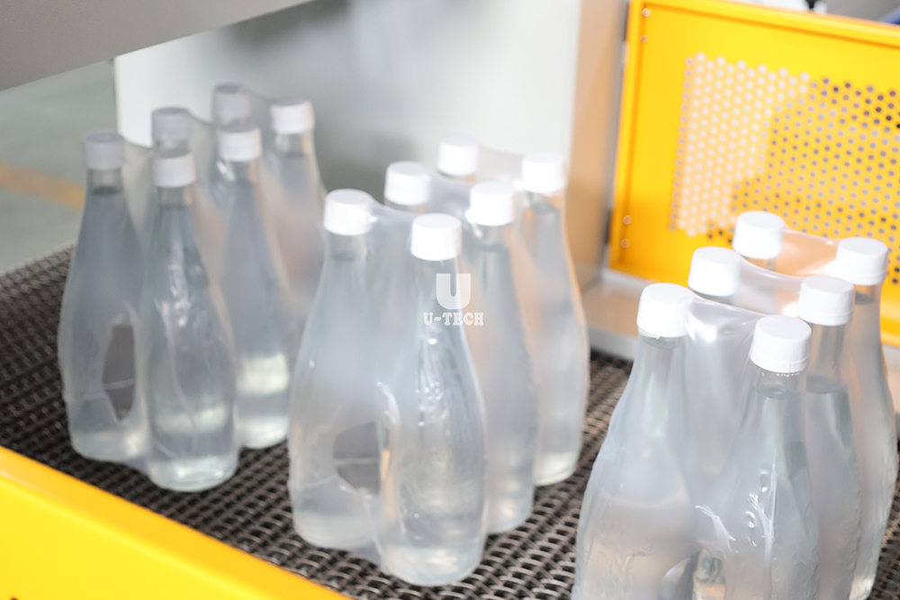 Automatic Daily Use Product Beverage HDPE Glass Plastic Bottle Shrink Wrap Packing Machine