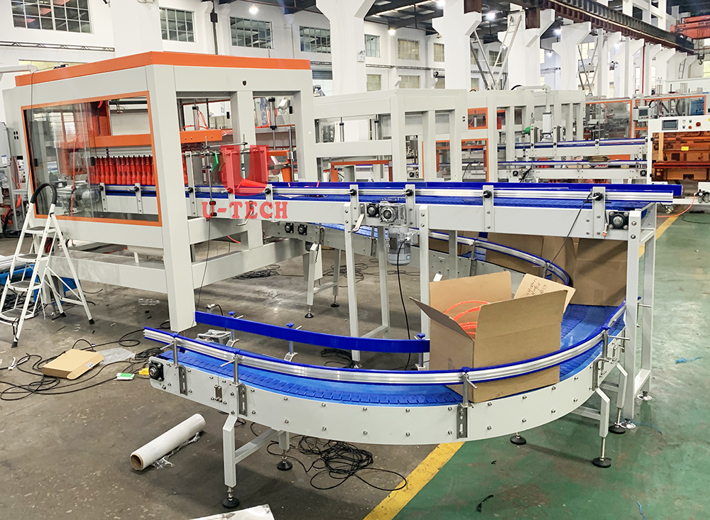 Automatic Top Load New Product Glass Plastic Bottle Case Packer Machine Cartons Packaging Line