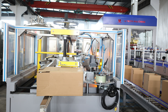 Automatic Carton Box Case Erector Milk Carton Box Making Machine with Core Components Bearing Motor for Bottles Film Packaging