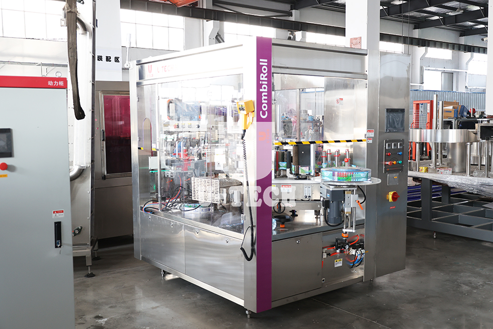 Fully Automatic High Speed Beverage Water PET Glass Bottle Tin Can Bopp Opp Hot Melt Labeling Machine