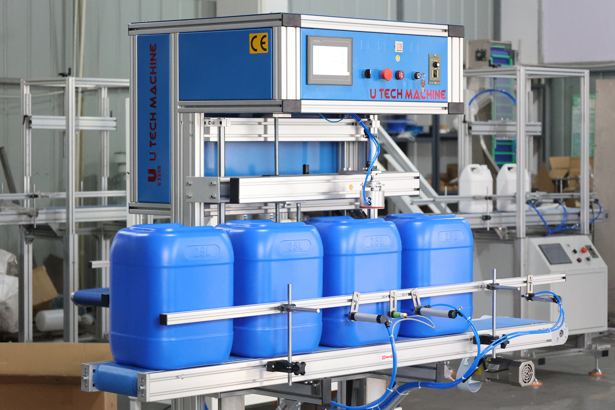 Automatic Single Station 20L Lube Oil Jerrycan Barrel Bottle Air Leak Testing Machine