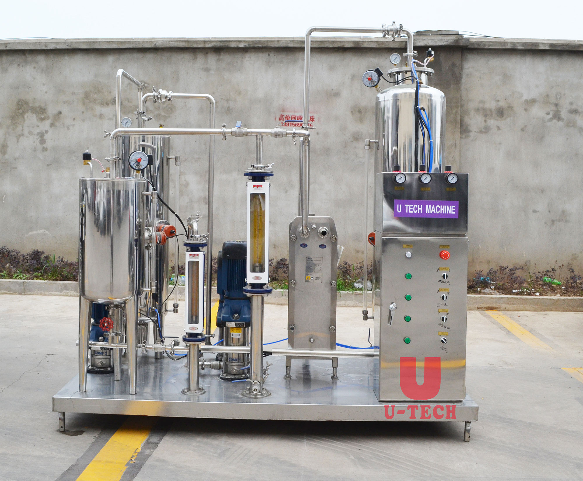 Automatic Gas Beverage Soft Drink Sparking Soda Water Mixer Co2 Mixing Machine