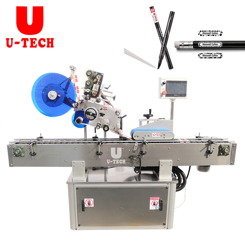 Automatic horizontal type waterproof eyebrow pencil ball-point pen labeling machine