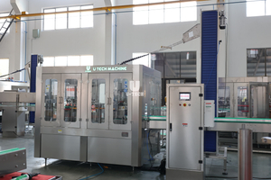 Automatic 3 in 1 High Speed PLC Control System Beverage Orange Apple Juice Filling Bottling Machine Line
