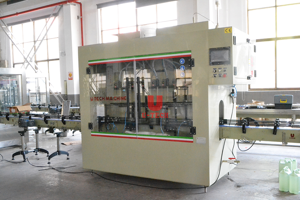 Automatic Disinfectant Cleanser Essence Toilet Detergent Corrosive Liquid Linear Filling Capping Labeling Packing Machine Line