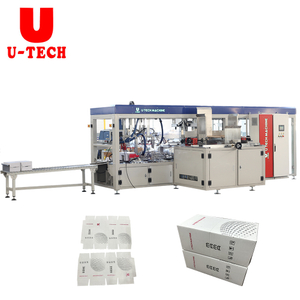 One-Piece Hot Glue PET Plastic Glass Water Bottle Carton Box Case Efficient Paper Case Packer for Packaging Line